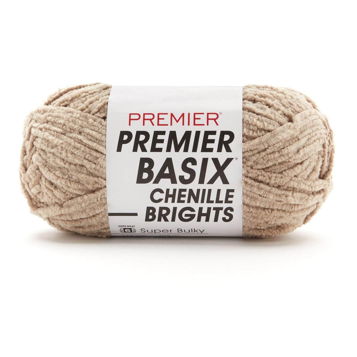 Premier Yarns Basix Chenille Brights Yarn - 5.3 Oz - #6 Super Bulky Weight  - 3 Pack Bundle with Bella's Crafts Stitch Markers (White)